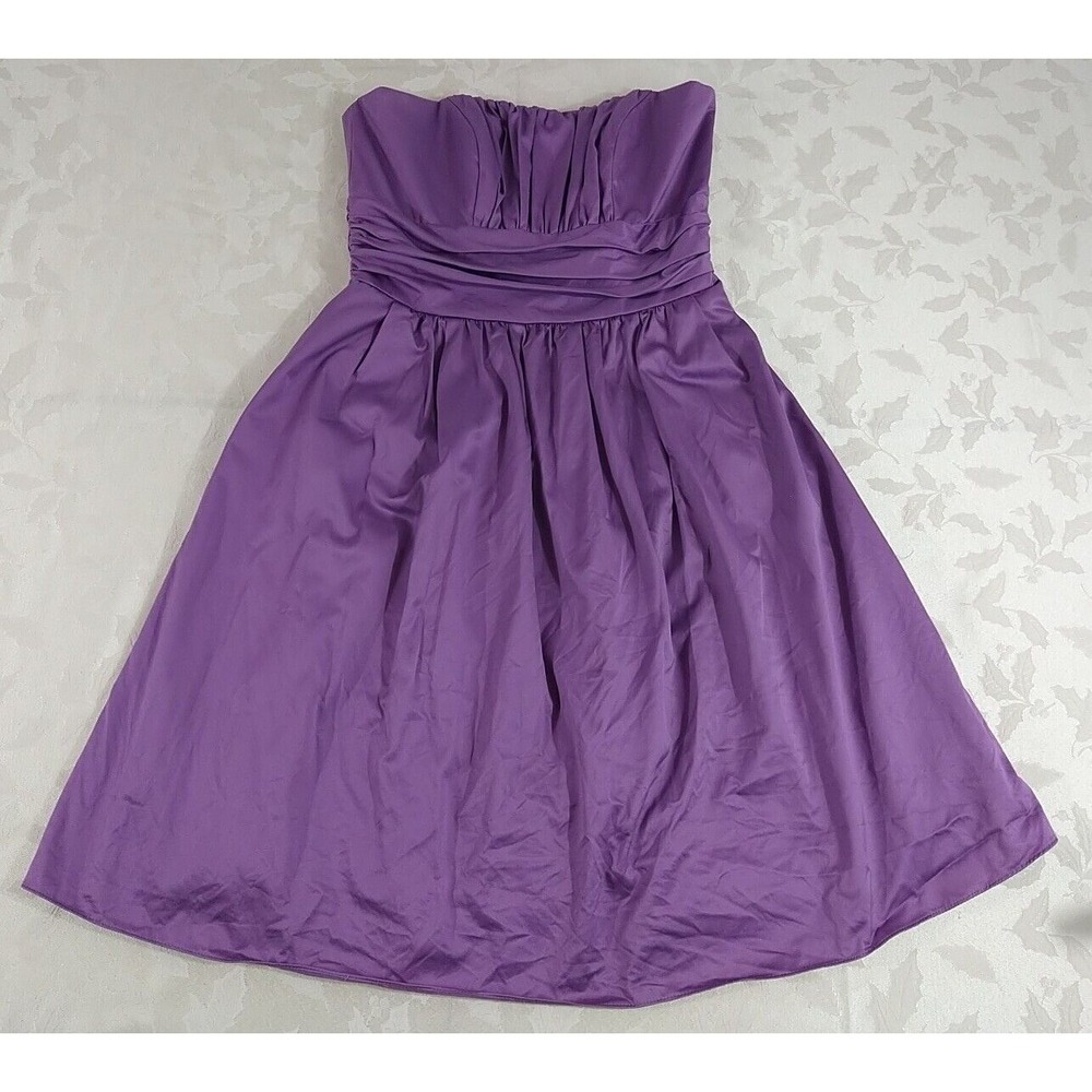 David's Bridal Lilac Formal Strapless Short Dress Size 6 Knee Length (500)